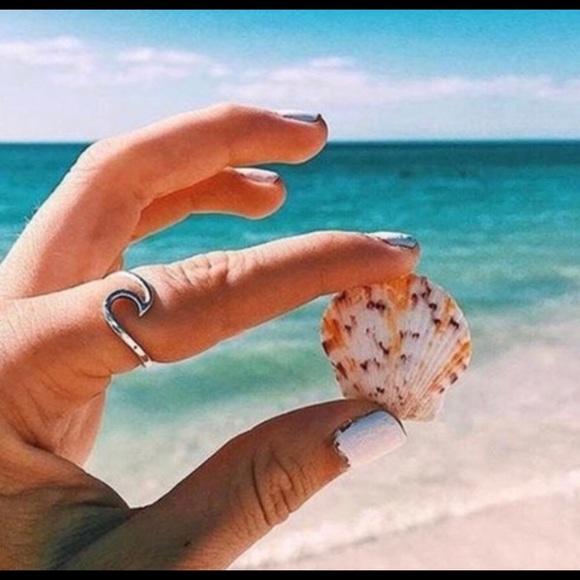 LAST ONE Silver Ocean Wave Ring - Picture 4 of 6